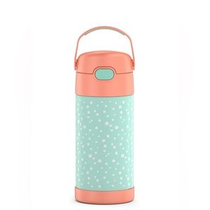 Thermos Kids Funtainer Water Bottle 12oz in Pink & Blue Polka Dot